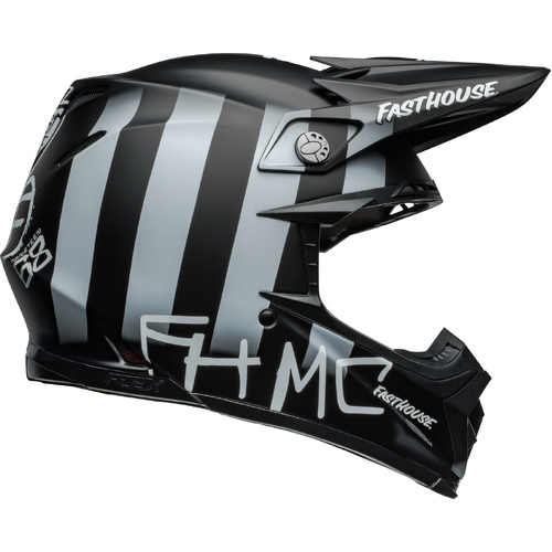 Bell Moto-9S Flex Fasthouse Mc Core Helmet - Matte Black/Yellow - S - SKU:BE7157176