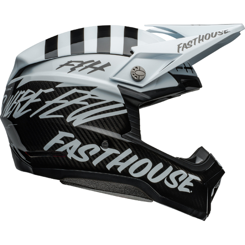 Bell Moto-10 Spherical Fasthouse Mod Squad Matte/Gloss Helmet - White/Black - M - SKU:BE7157487