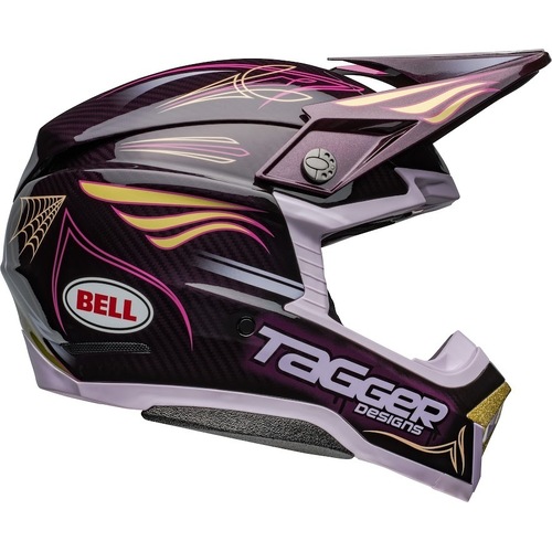 Bell Moto-10 Sphere Tagger Helmet - Haze Purple/Gold - L - SKU:BE7157504
