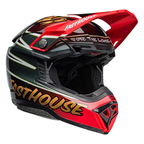 Bell Moto-10 Spherical Fasthouse DITD 24 Helmet - Red/Gold - M - SKU:BE7157511