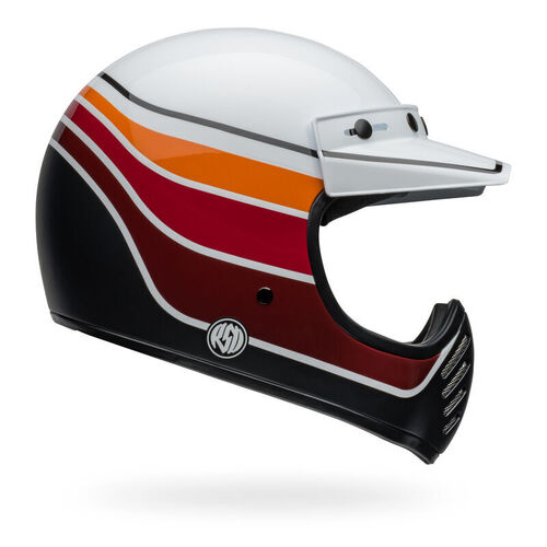 Bell Moto-3 Rollin Sands Saddleback Helmet - Satin/Gloss White/Black - S - SKU:BE7158724