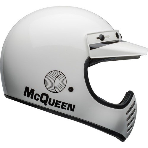 Bell Moto-3 Steve McQueen Helmet - White/Black - S - SKU:BE7158736