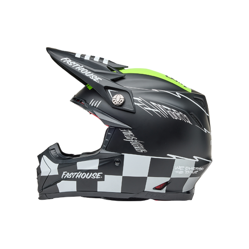 Bell Moto-9S Flex Fasthouse Smoke Bomb Helmet - Black/Hi Vis Yellow