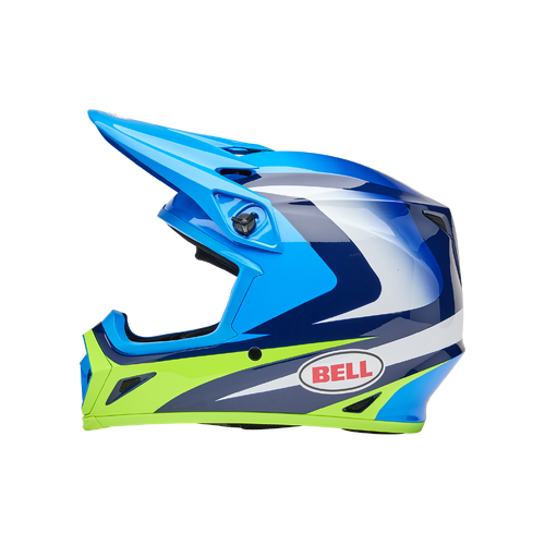 Bell MX-9 Mips Jackal Helmet - Blue/Hi Vis Yellow