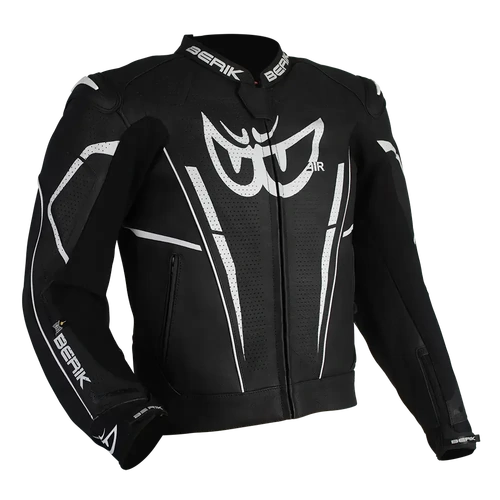 Berik Monza Leather Jacket - Black/White