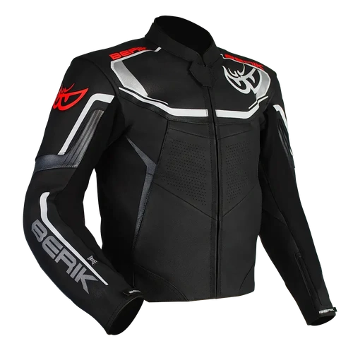 Berik Strada Leather Jacket - Black/White