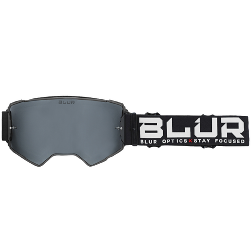 BLUR B-60 Stealth Goggles - Black/Silver Lens - SKU:BL6020200