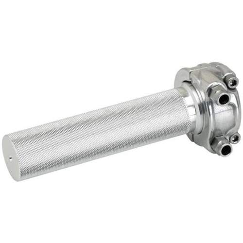 Biltwell Cast Whiskey Throttle (Dual Cable) - Polished Silver - 1"