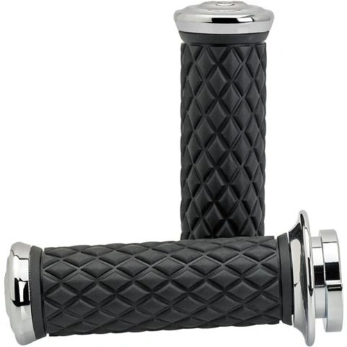 Biltwell Alumicore Grip Set (Throttle by Wire) - Chrome