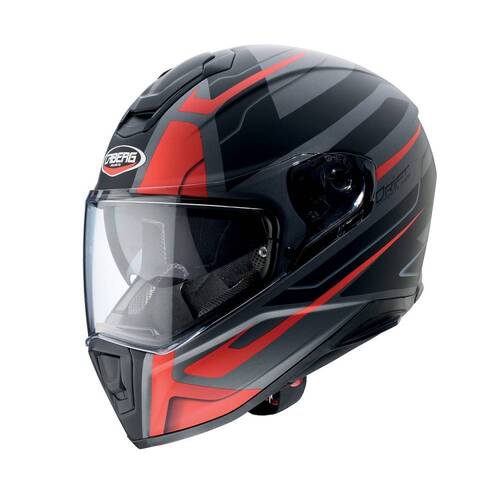 Caberg Drift Shadow Matte Gun Metal Red Black Helmet - SKU:C2LE01E4L