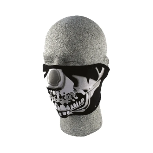 Zan Headgear Neoprene Half Mask - Chrome Skull - OS