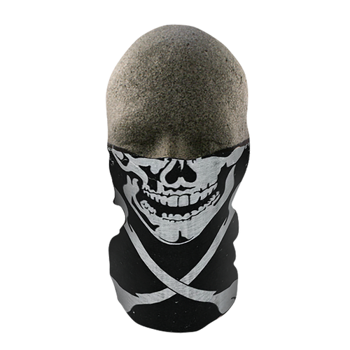 Zan Headgear Fleece Neck Tube - Skull X-Bones - OS