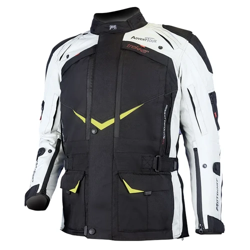 Motodry Trekker Adventure-Touring Jacket - Black/Grey/Fluro