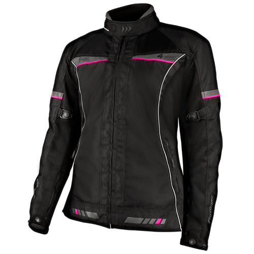 Motodry Ladies 4 Seasons Jackets - Black/Grey/Magenta