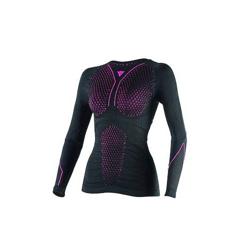 Dainese D-Core Thermo Womens Tee Long Sleeve - Black/Pink