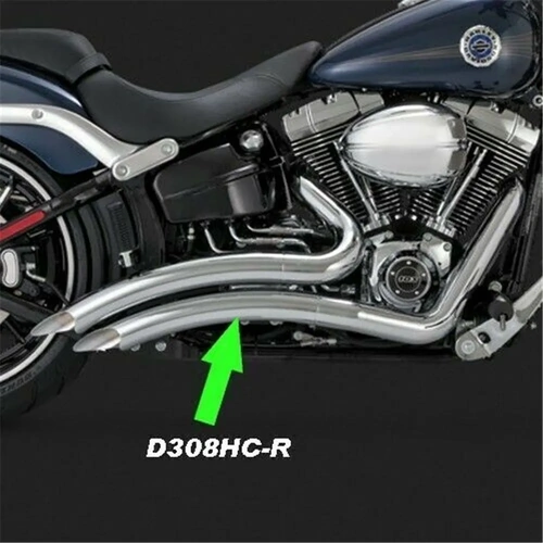 Vance & Hines Front Cyl Muffler Heat Visr B/Rad 2-2