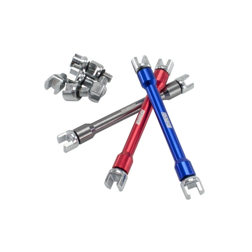 DRC Pro Mini Spoke Wrench (8 Tips) - 4.0mm-6.2mm - Titanium Colour