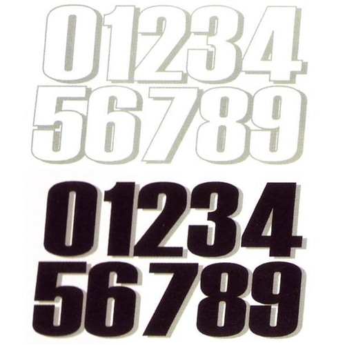 FLU Race Numbers - Black - SKU:F80100-P