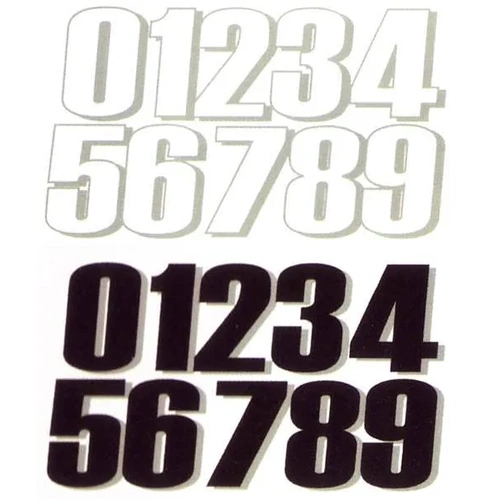 FLU Race Numbers - White - 4