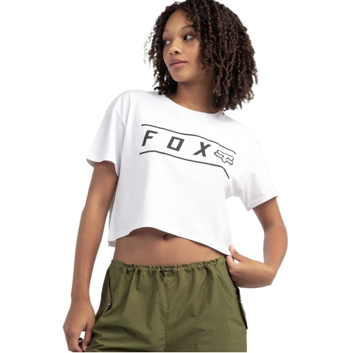Fox Pinnacle Crop Tee - White