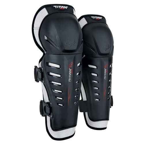 Fox 2022 Titan Race Black Knee/Shin Guard - SKU:FO04267001OS