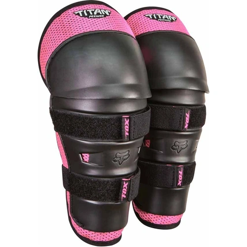 Fox Peewee Titan Knee/Shin Grd - Black/Pink - OS
