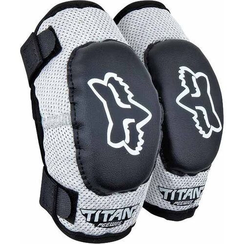 Fox 2022 Peewee Titan Black Silver Elbow Guard