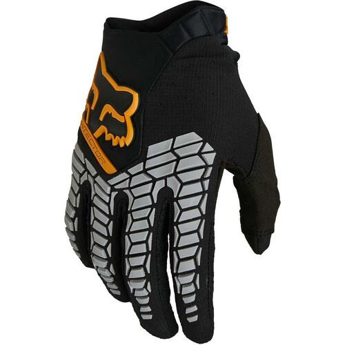 Fox 2022 Pawtector Black Gold Gloves - Black - Large - Adult  - SKU:FO21737595L