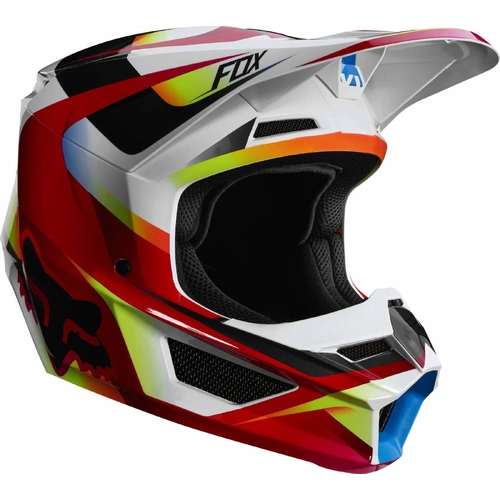 Fox Youth V1 Motif Red White Helmet