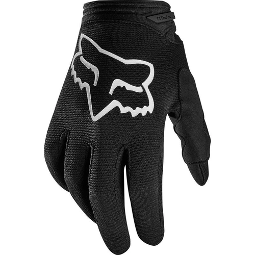 Fox Youth Dirtpaw Prix Black Gloves - Black - Medium - Youth  - SKU:FO23960001M