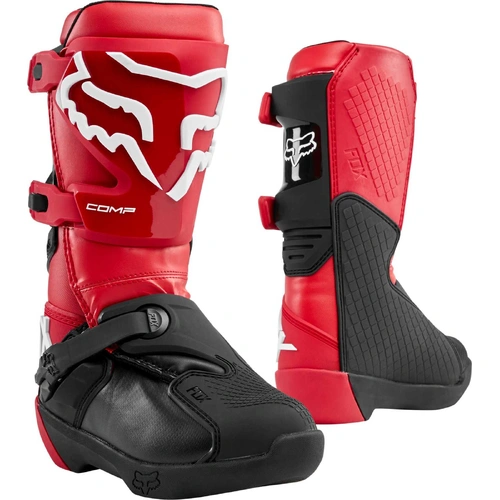 Fox Youth Comp Boots - Red - 4 - SKU:FO240141224