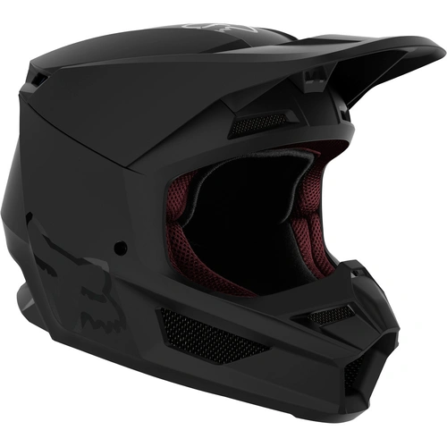 Fox Youth V1 ECE Helmet - Matte Black - S - SKU:FO25477255S