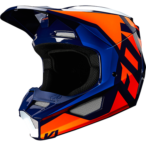 Fox Youth V1 Prix Lovl Helmet - Orange/Blue