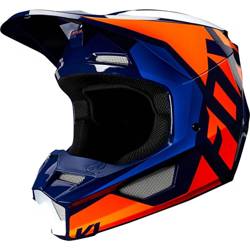 Fox Youth V1 Prix Lovl Helmet - Orange/Blue - S - SKU:FO25478592S