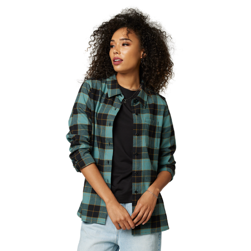 Fox Pines Womens Flannel - Sea Foam