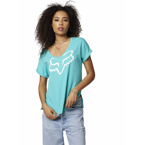 Fox Boundary SS Womens Top - Teal