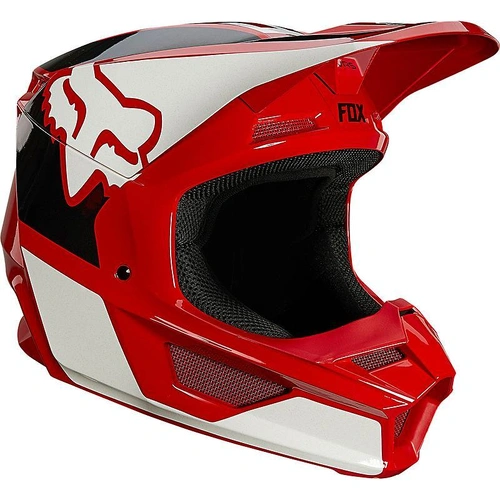 Fox V1 Revn Helmet - Red/White/Black - XL - SKU:FO25819122XL
