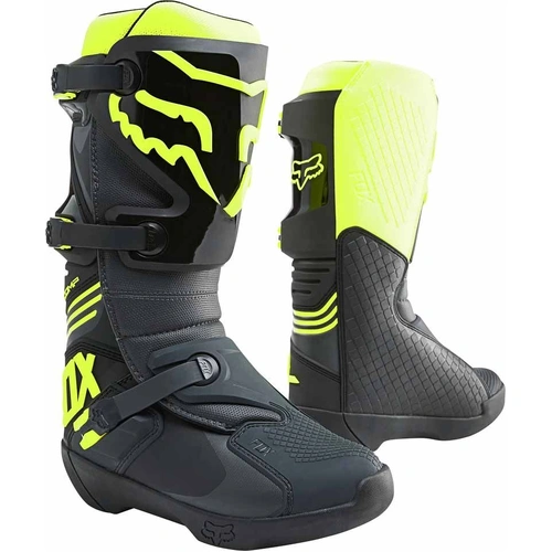 Fox Comp Black Yellow Boots - Black - 13 - Adult - SKU:FO2583901913