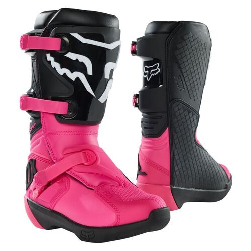 Fox 2022 Womens Comp Buckle Black Pink Boots - SKU:FO2769028510