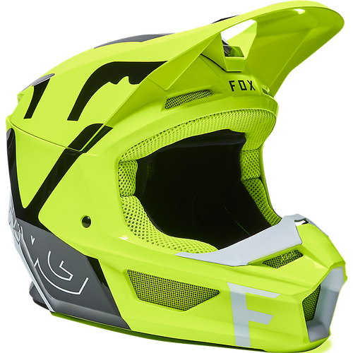 Fox V1 Skew ECE Helmet - Fluro Yellow