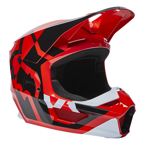 Fox V1 Lux ECE Helmet - Fluro Red