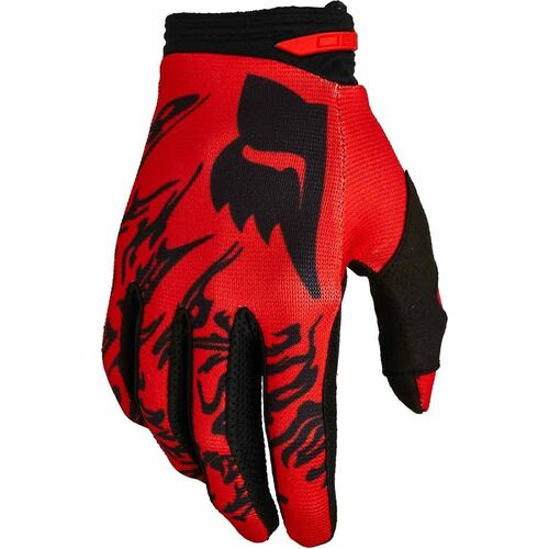 Fox 2022 180 Peril Fluro Red Gloves - Red - Small - Adult  - SKU:FO28157110S
