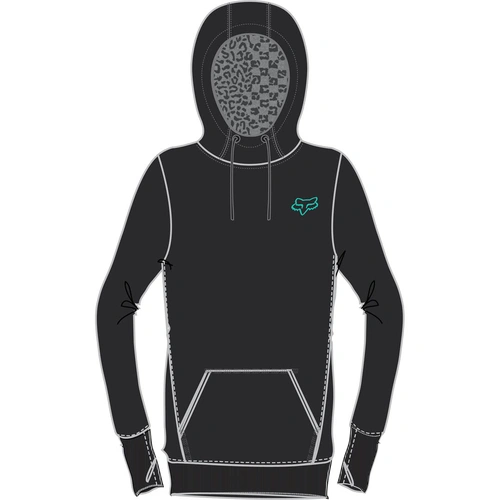 Fox Qualify Womens Pullover Fleece - Black - M - SKU:FO28210001M