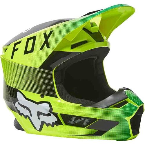 Fox 2022 V1 Ridl Fluro Yellow ECE Helmet - Unisex - Large  - SKU:FO28354130L