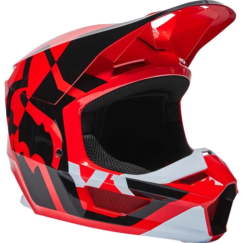 Fox Youth V1 Lux ECE Helmet - Fluro Red