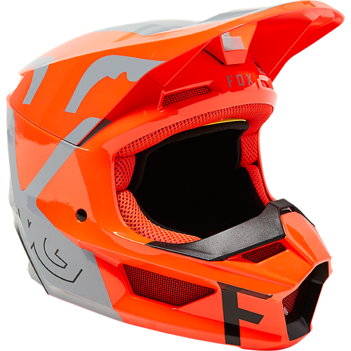 Fox Youth V1 Skew ECE Helmet - Steel Grey