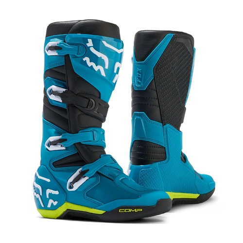 Fox 2024 Comp Boots - Blue/Yellow - 12 - SKU:FO2837302612