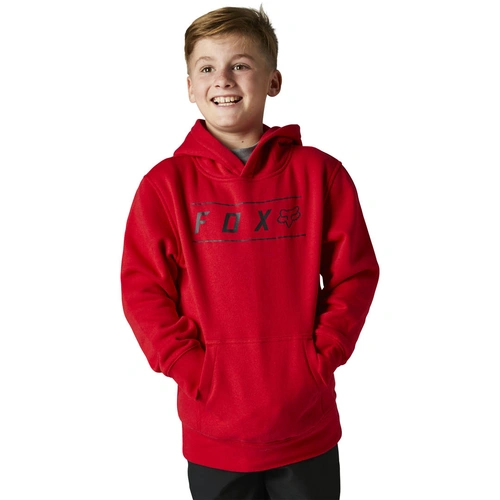 Fox Youth Pinnacle Pull Over Fleece - Flame Red - L - SKU:FO28678122L