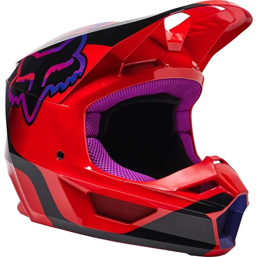 Fox V1 Venz ECE Helmet - Fluro Red - XS - SKU:FO28806110XS