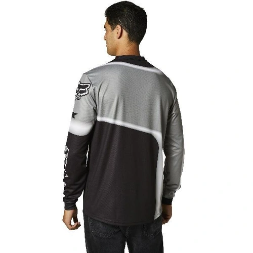 Fox Powerband Black Grey Long Sleeve Jersey
